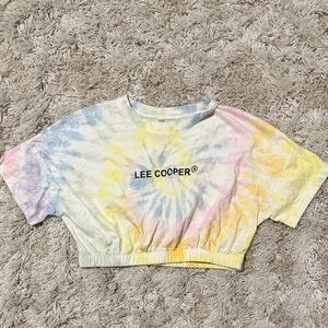 Lee Cooper Cropped Tie-Dye Short Sleeve Tee